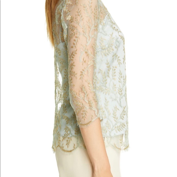 Adam Lippes chantilly layered lace blouse